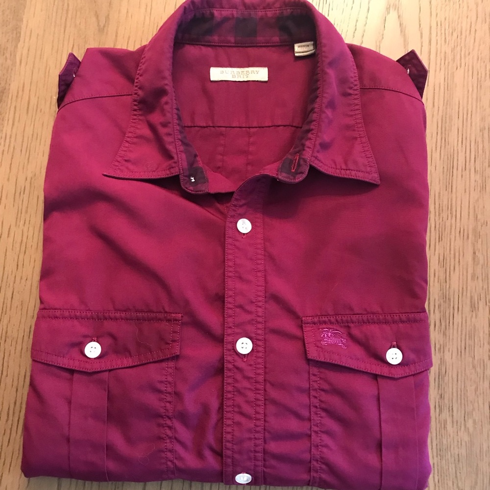 Burberry Maroon shirt size M